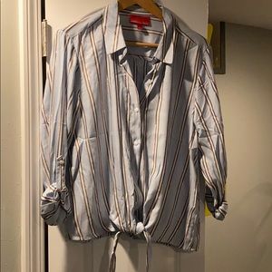 Jennifer Lopez Front Tie Shirt